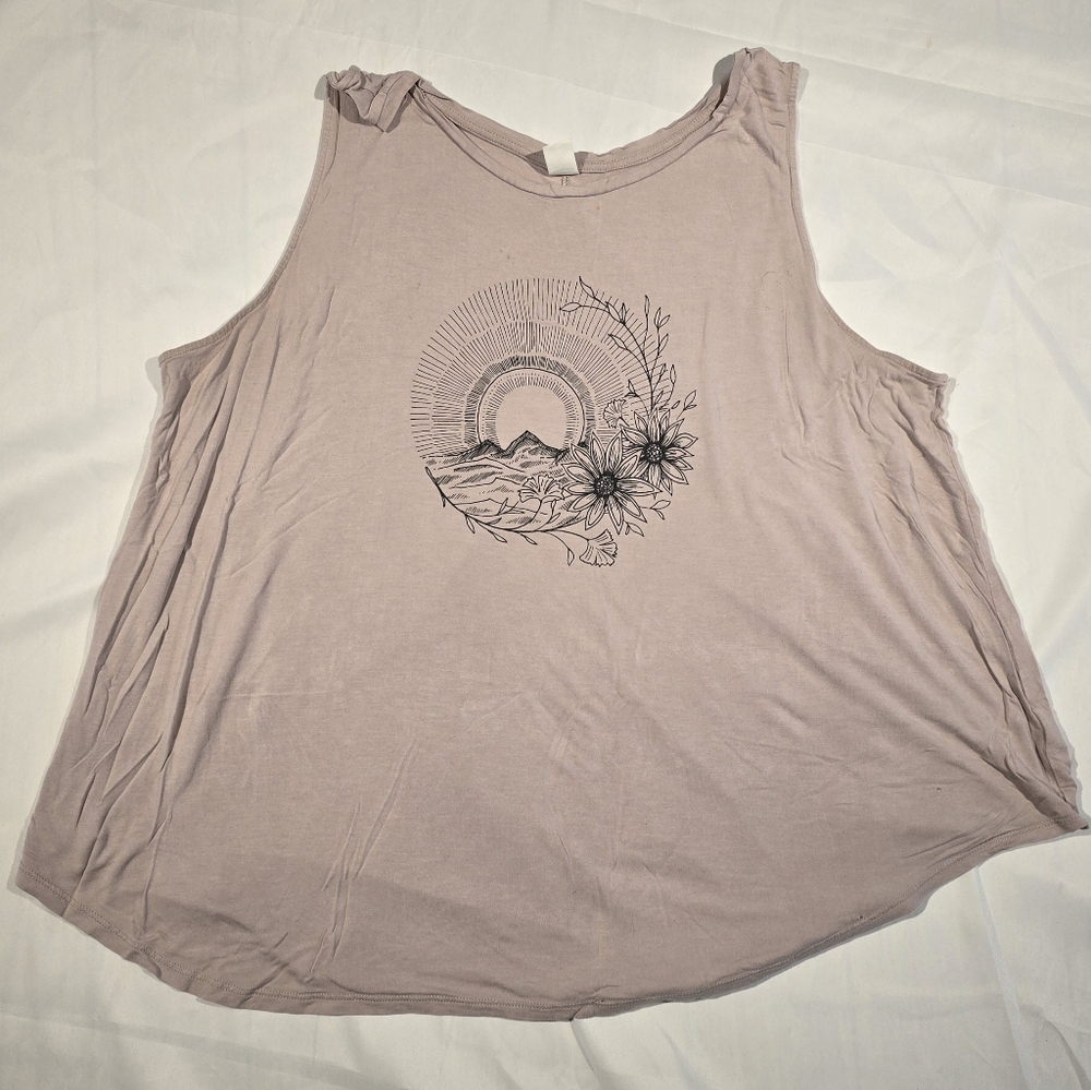 Old Navy tank top dusty rose Logo size XXL